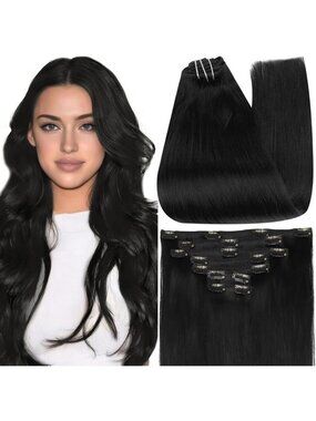 10 Inch Clip-In Hair Extensions for Black Women - Natural Look & Easy Style